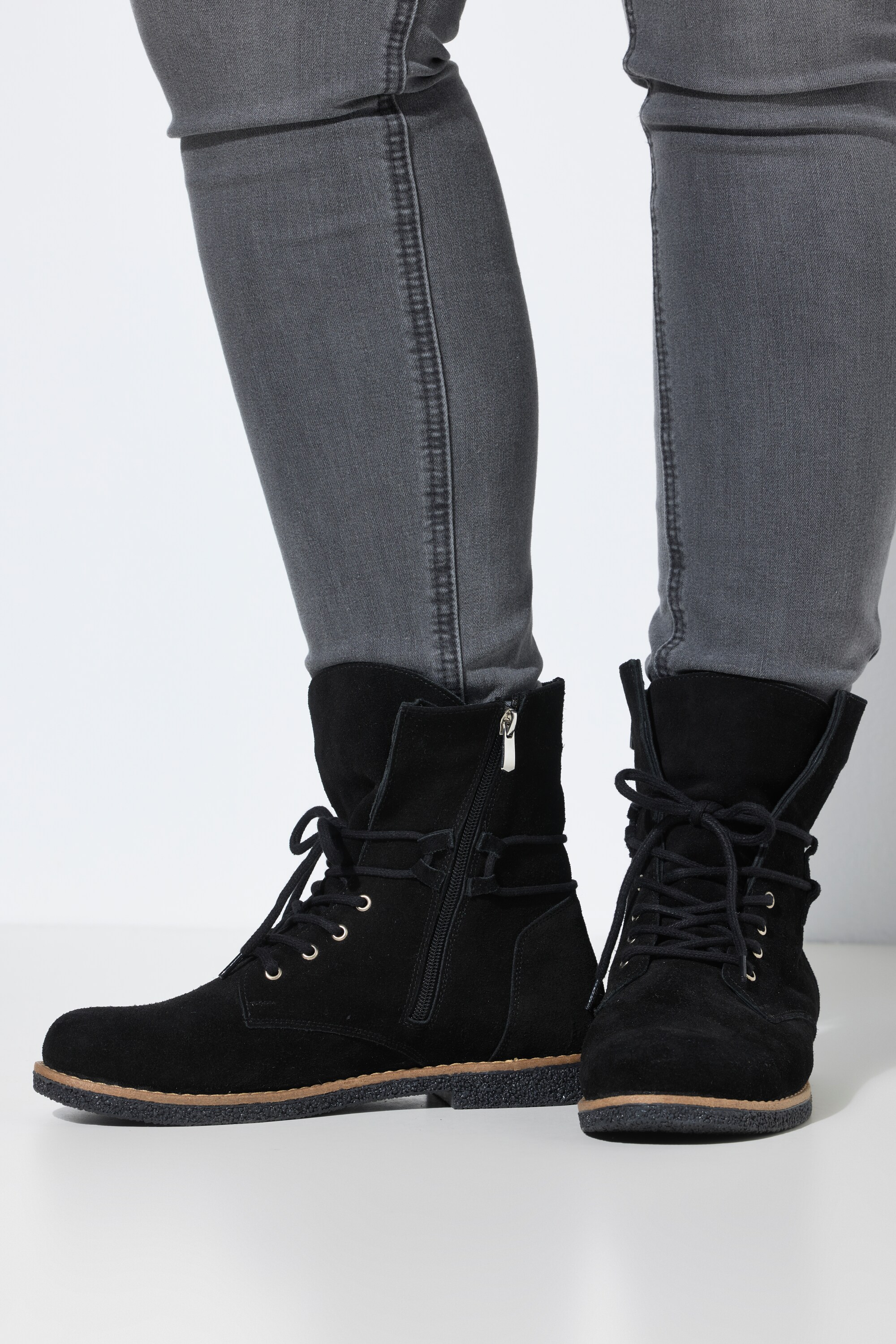 Bottines en cuir suédé , pied large, ULLA POPKEN