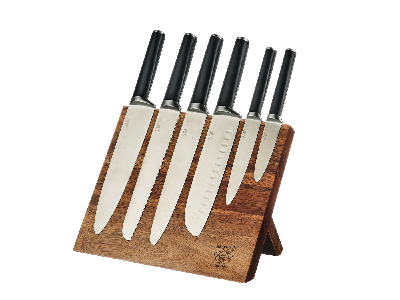 Lot de 7 couteaux de cuisine en inox, NUDE, BJORN