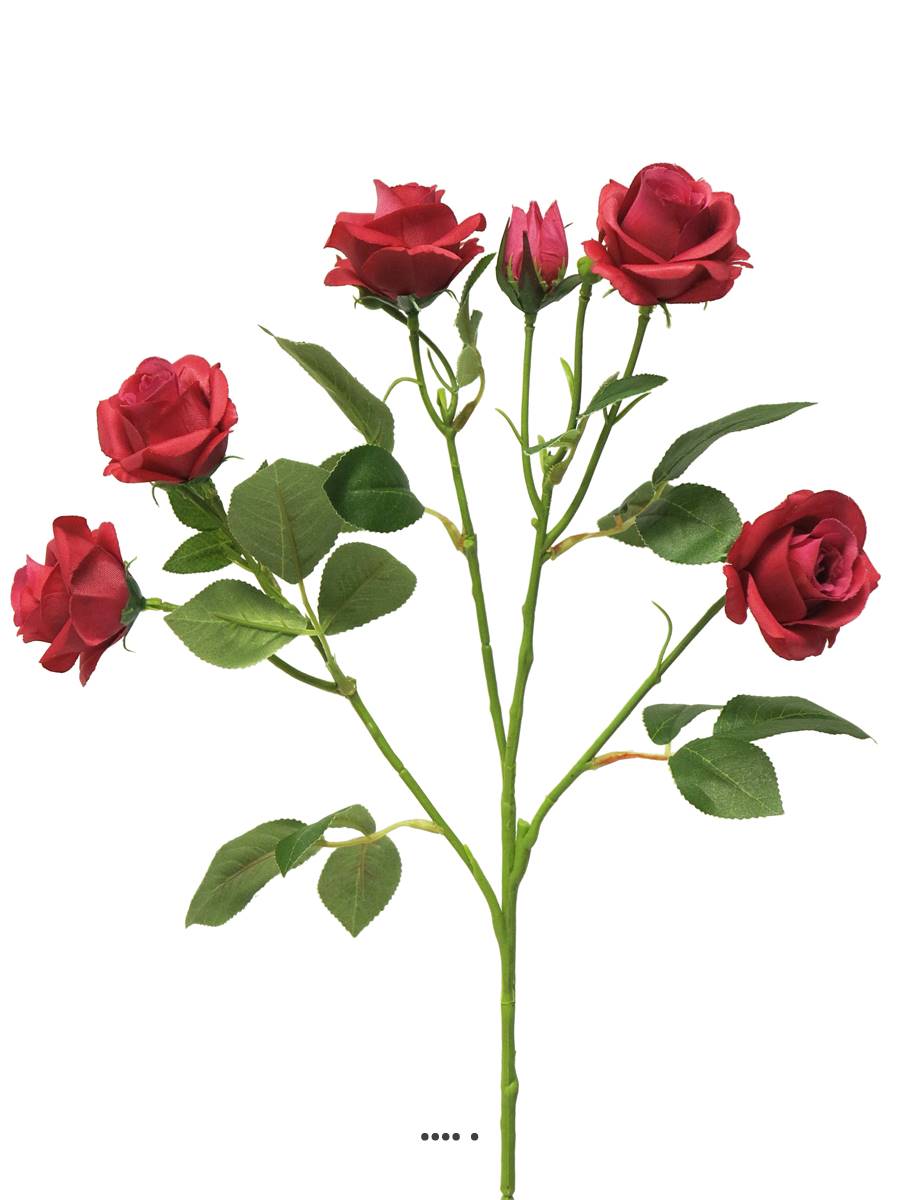 Branche de Rosier artificielle, 4 ramures, ARTIFICIELLES