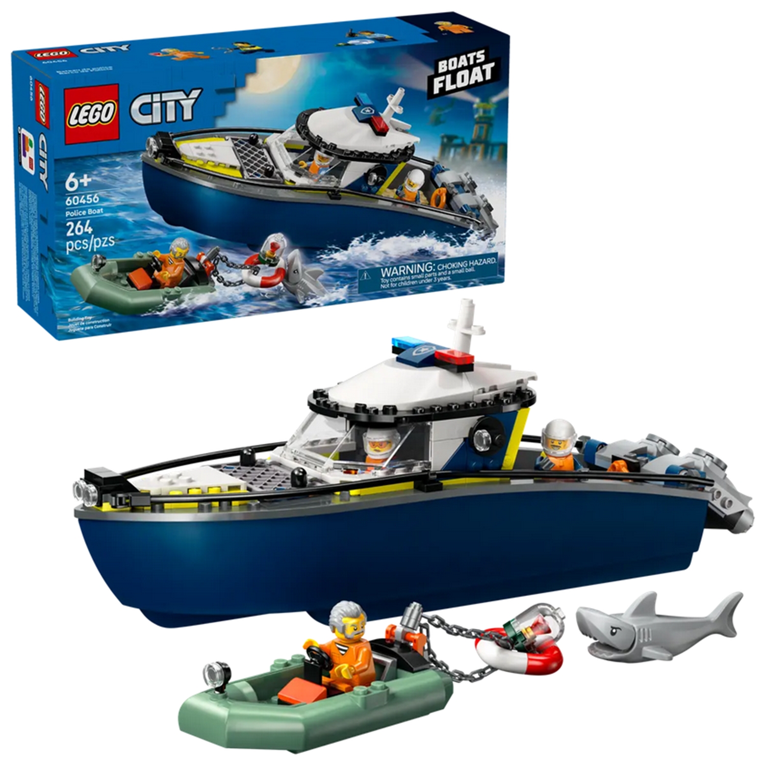 La course-poursuite en bateau de police, LEGO