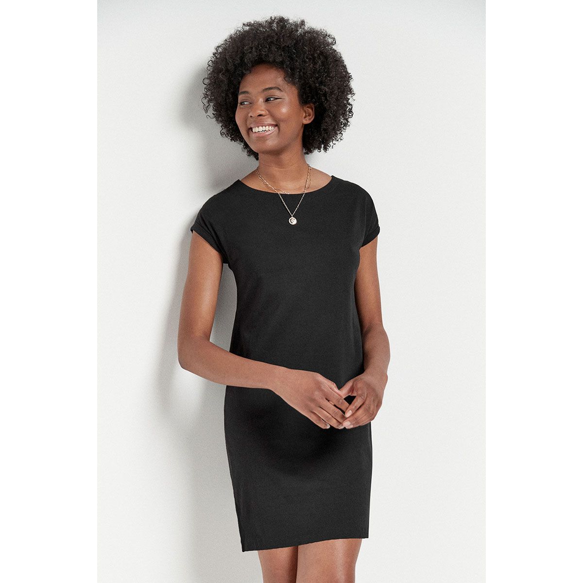 Robe tunique noire femme La Redoute