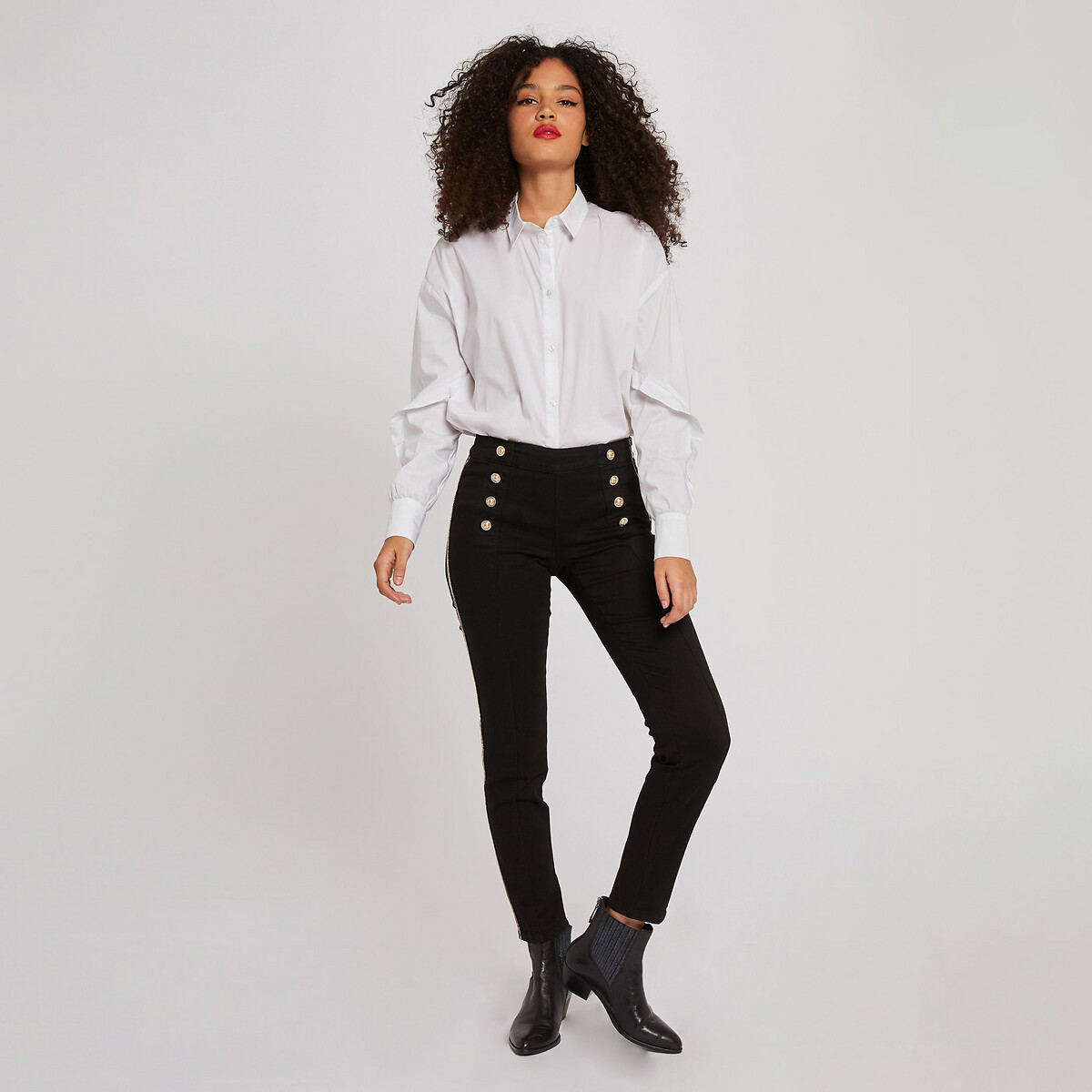 skinny black trousers high waisted