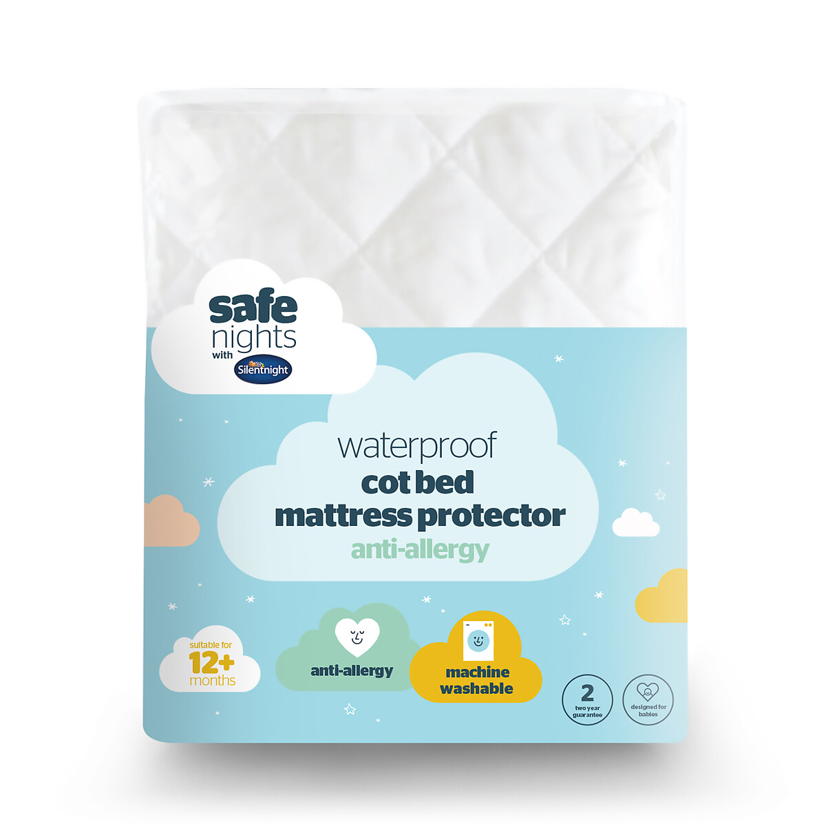 Cot Bed Waterproof Mattress Protector, SILENTNIGHT