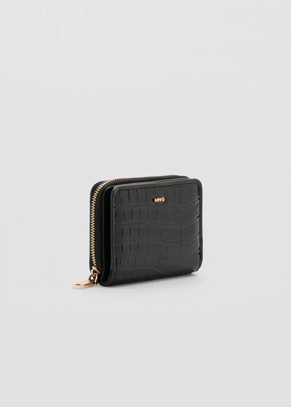 Portefeuille moyen effet croco brillant, MANGO