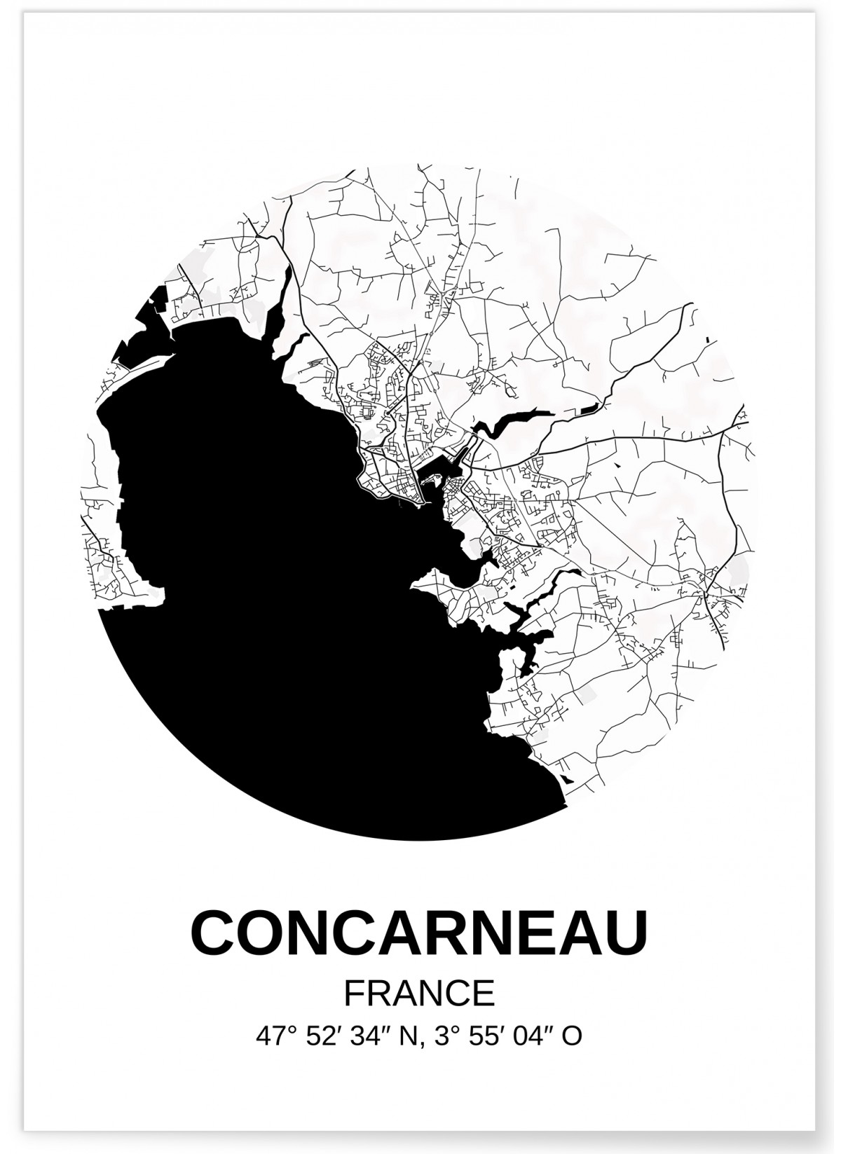 Affiche Carte Concarneau, L'AFFICHERIE