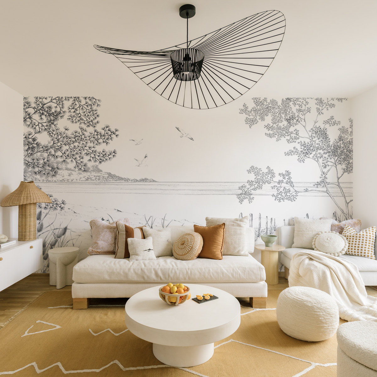 Papier peint panoramique Côtes Sauvages, Brun 375 x 250cm, ACTE DECO