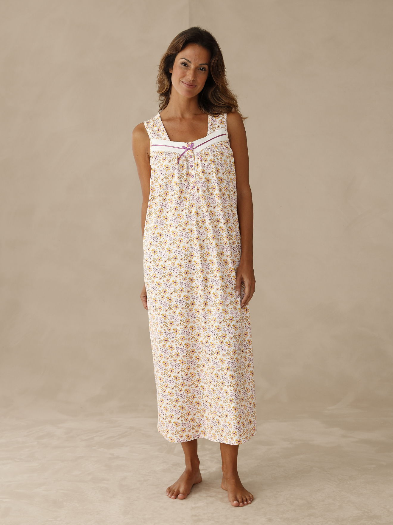 Chemise de nuit à bretelles coton, DAXON