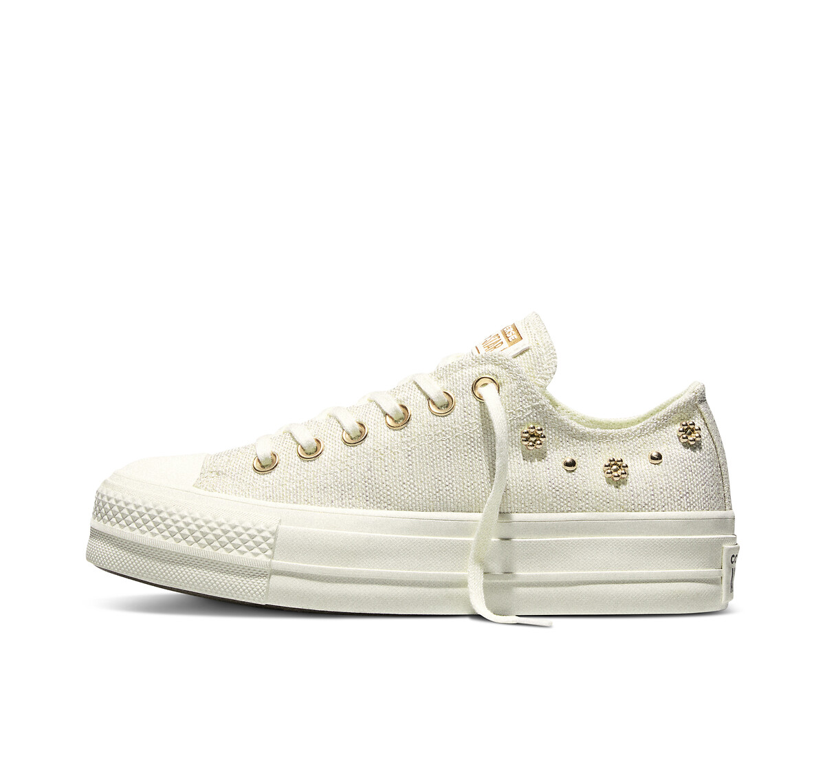 Converse Zapatillas CHUCK TAYLOR ALL STAR LIFT OX SHINY HEATHERED CANVAS STUDS — photo 4