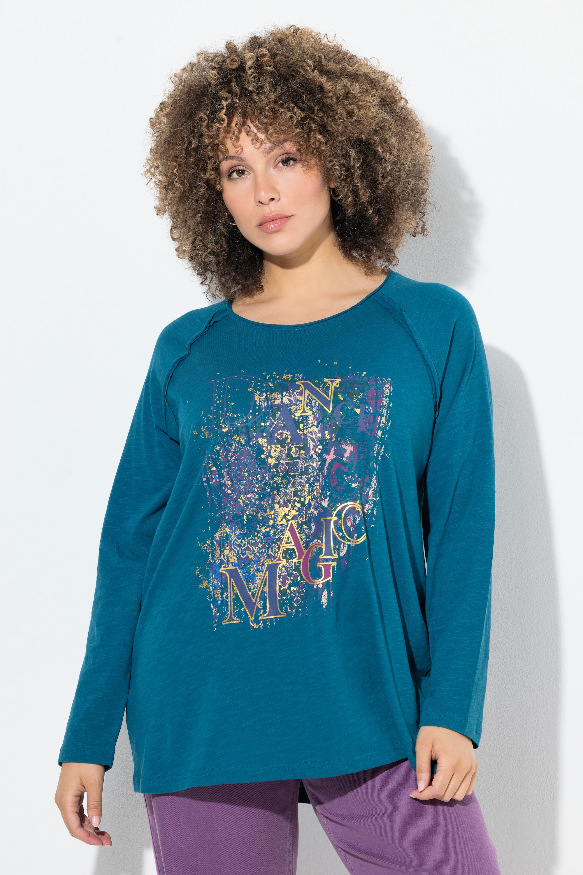 T-shirt à manches longues et col rond, ULLA POPKEN