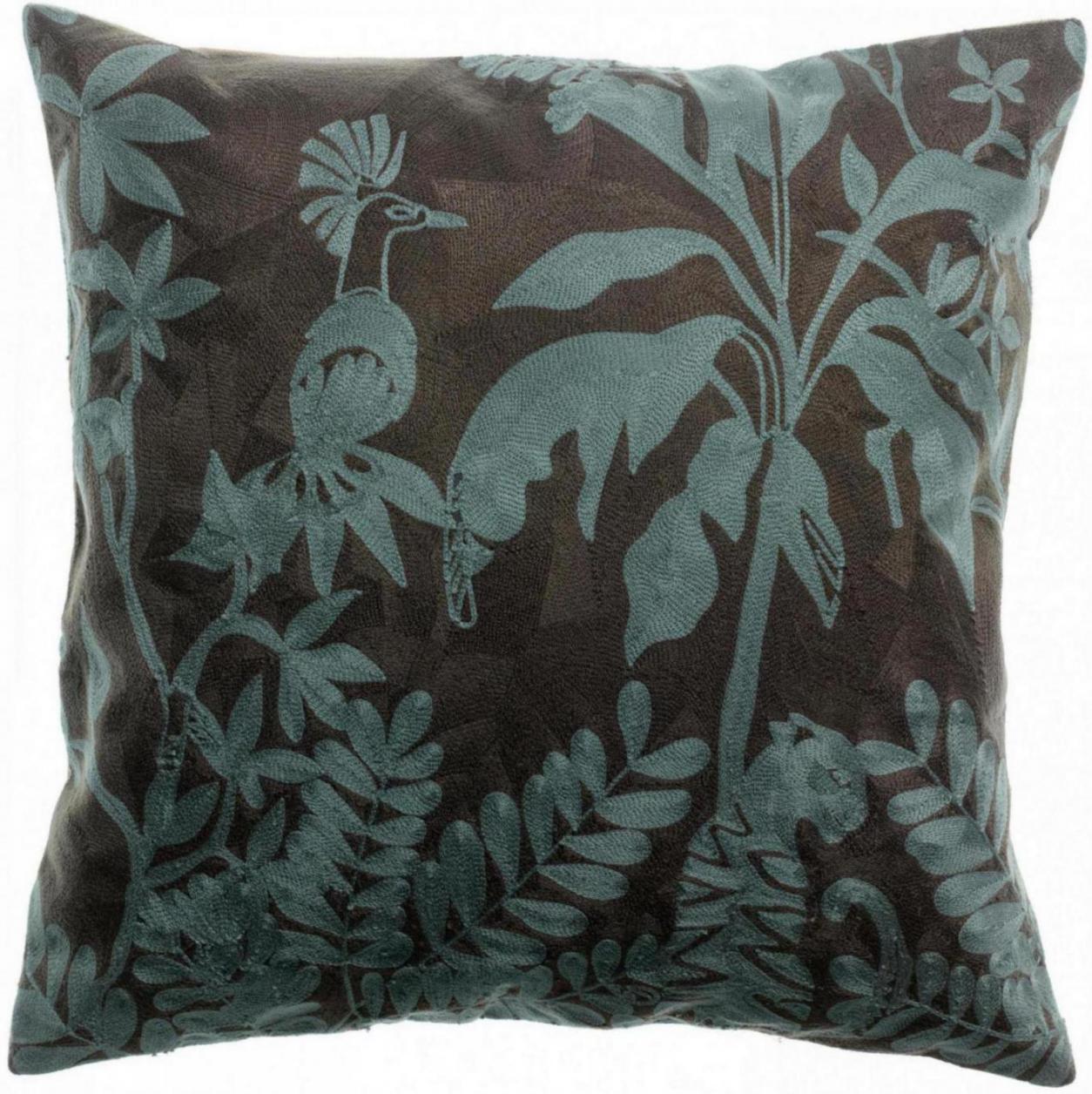 Coussin brodé Aurore Céleste, EDEN