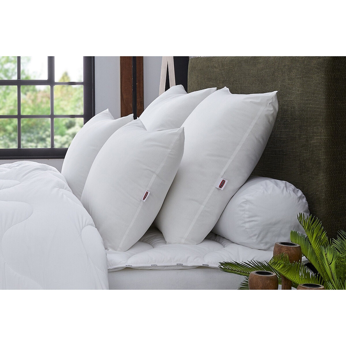 Protège oreiller blanc bien être 60x60 cm DODO : le lot de 2 protèges  oreillers à Prix Carrefour