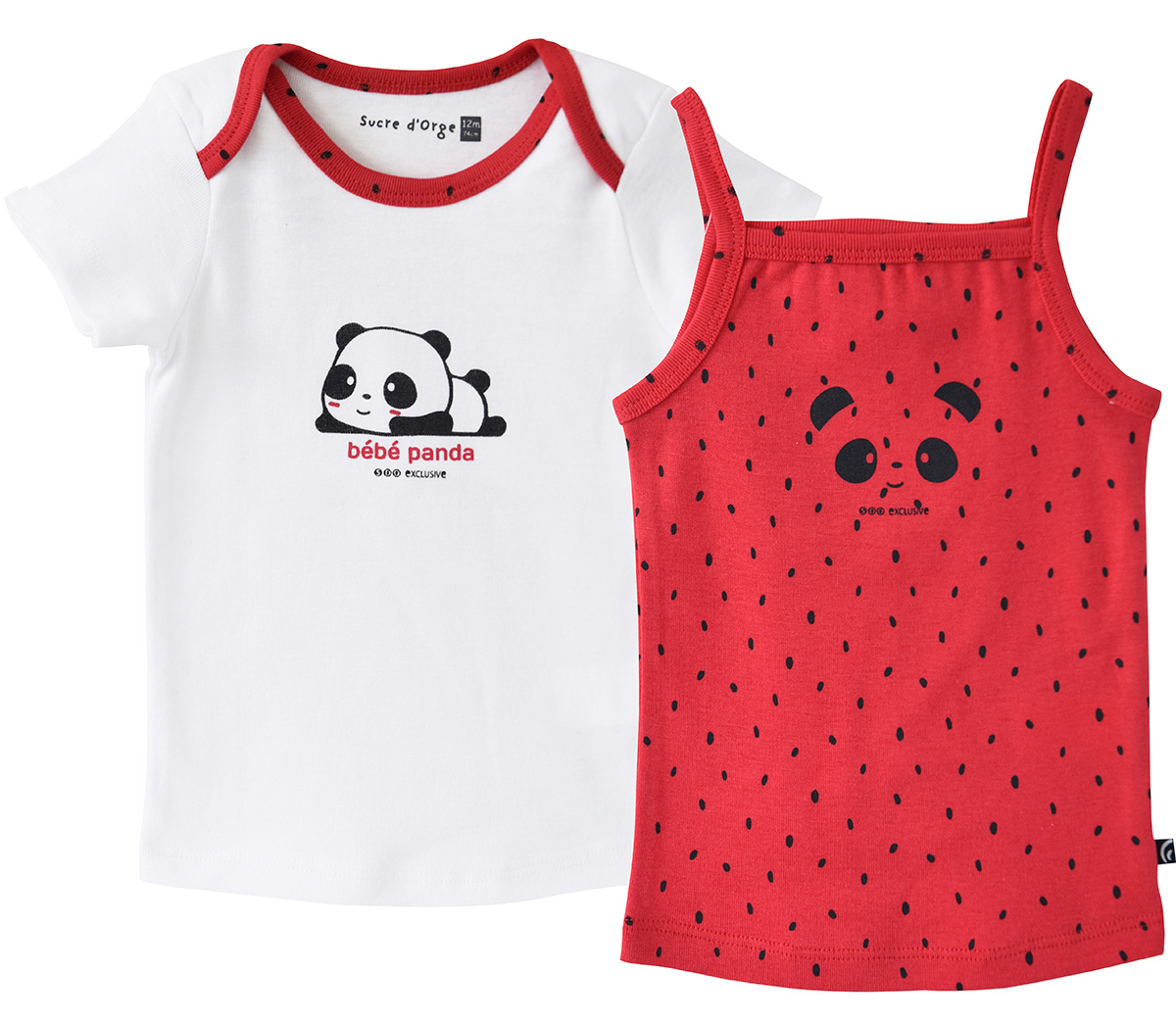 Lot de deux sous-vetements bebe fille, SUCRE D'ORGE
