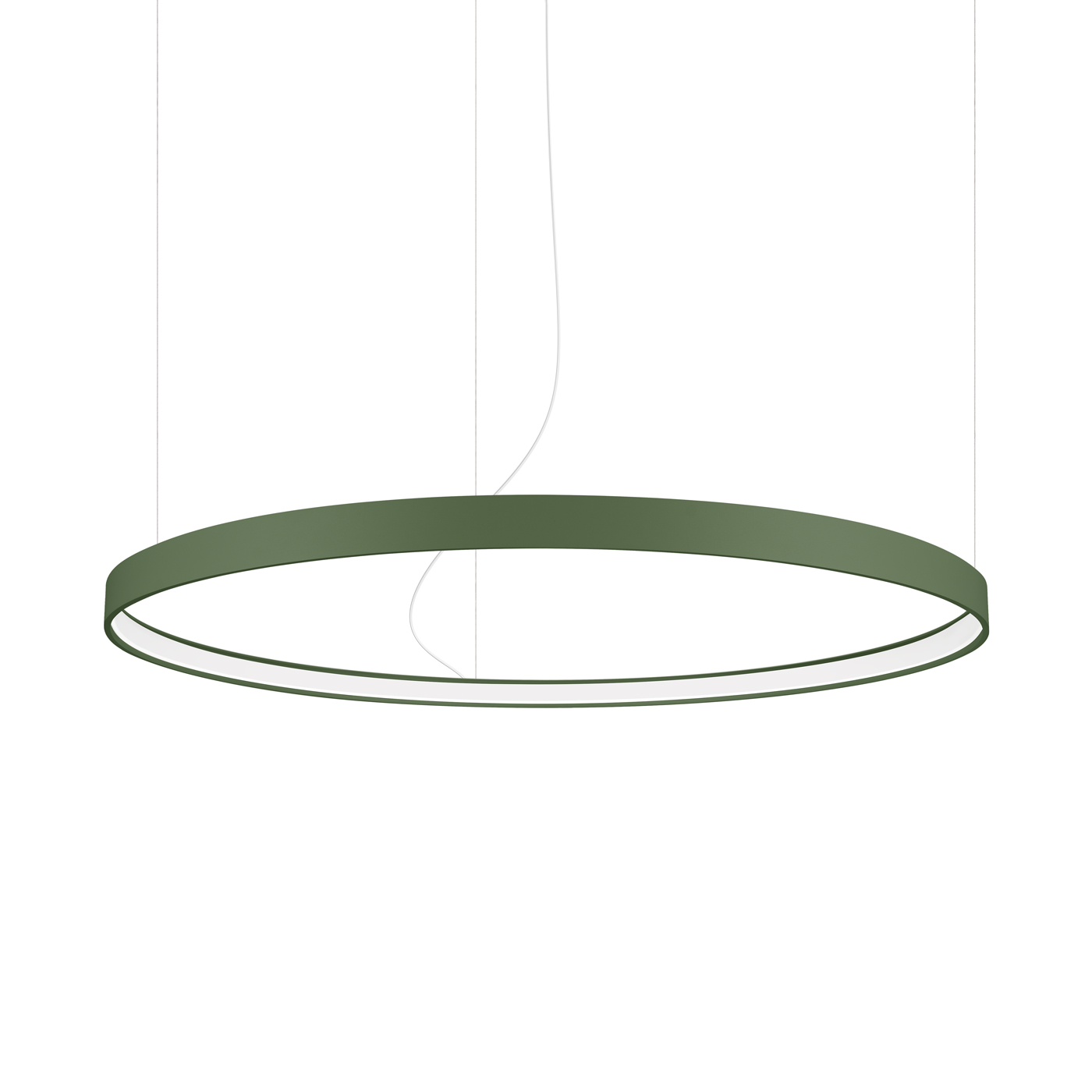 Lustre Aluminium Vert Olive LED 1 Rio, EDEN