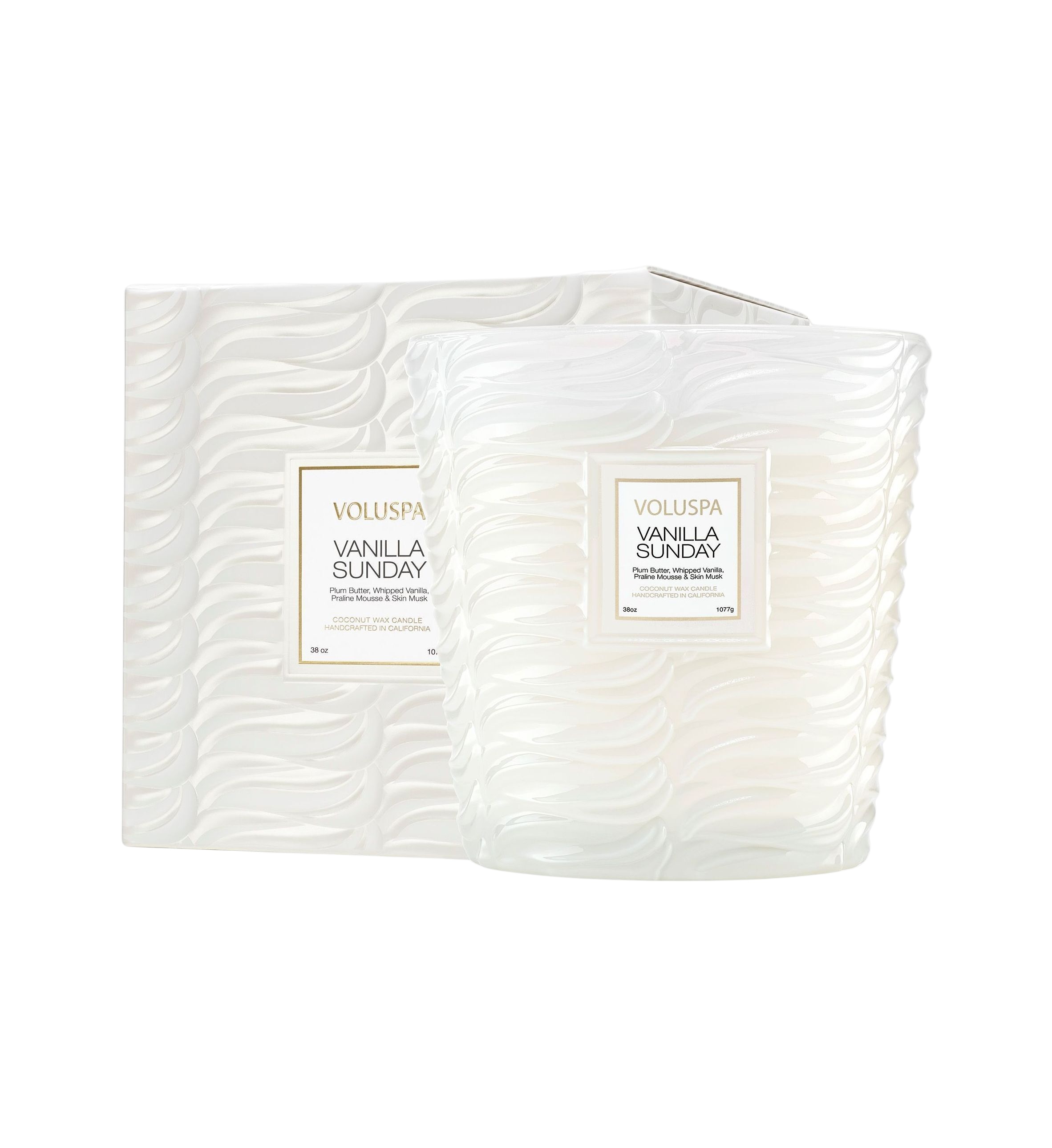 Vanilla sunday - bougie parfumée de cheminée 3 mèches, VOLUSPA