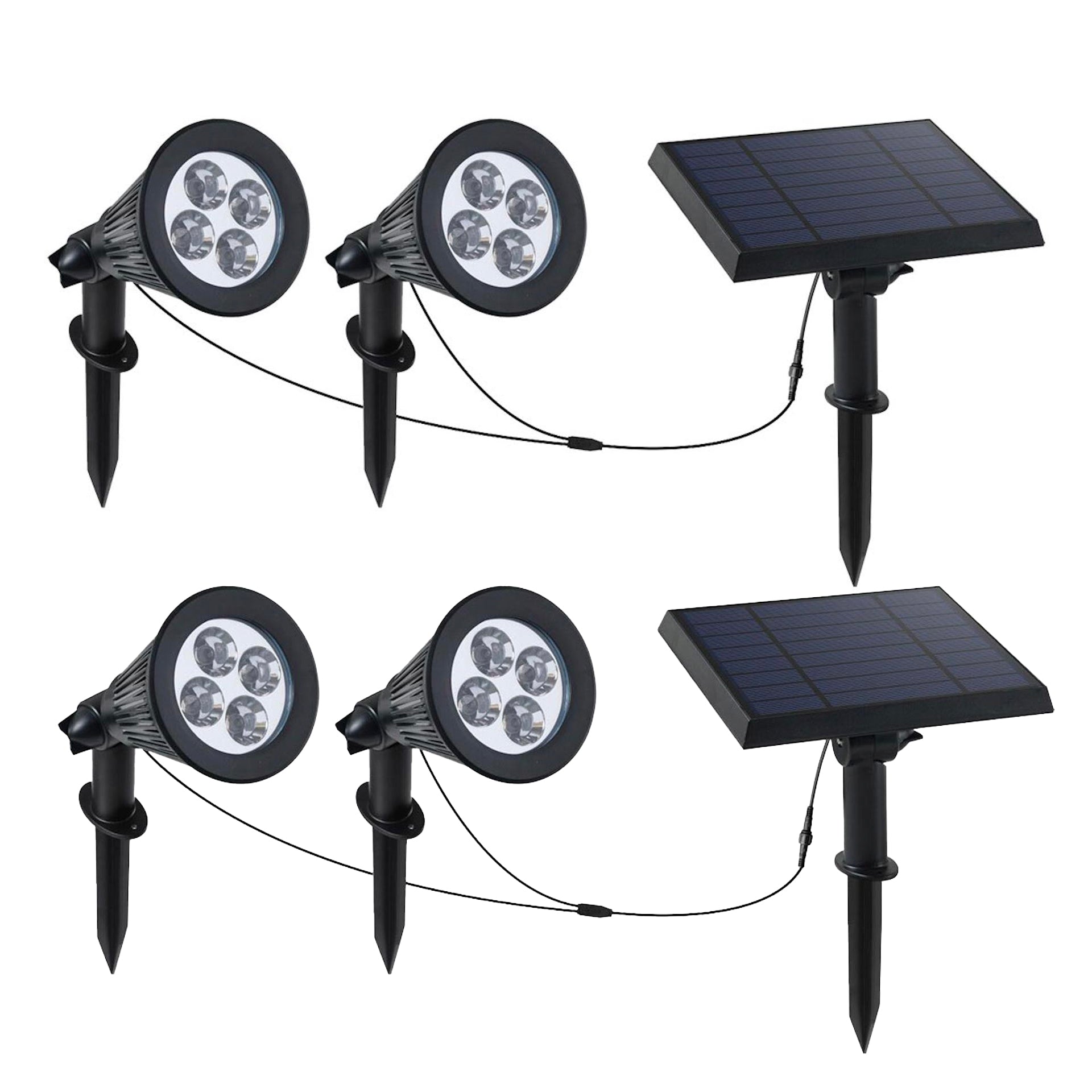 Lot de 2 Spots solaires connectés 2x FAMILY SPIKY, LUMISKY
