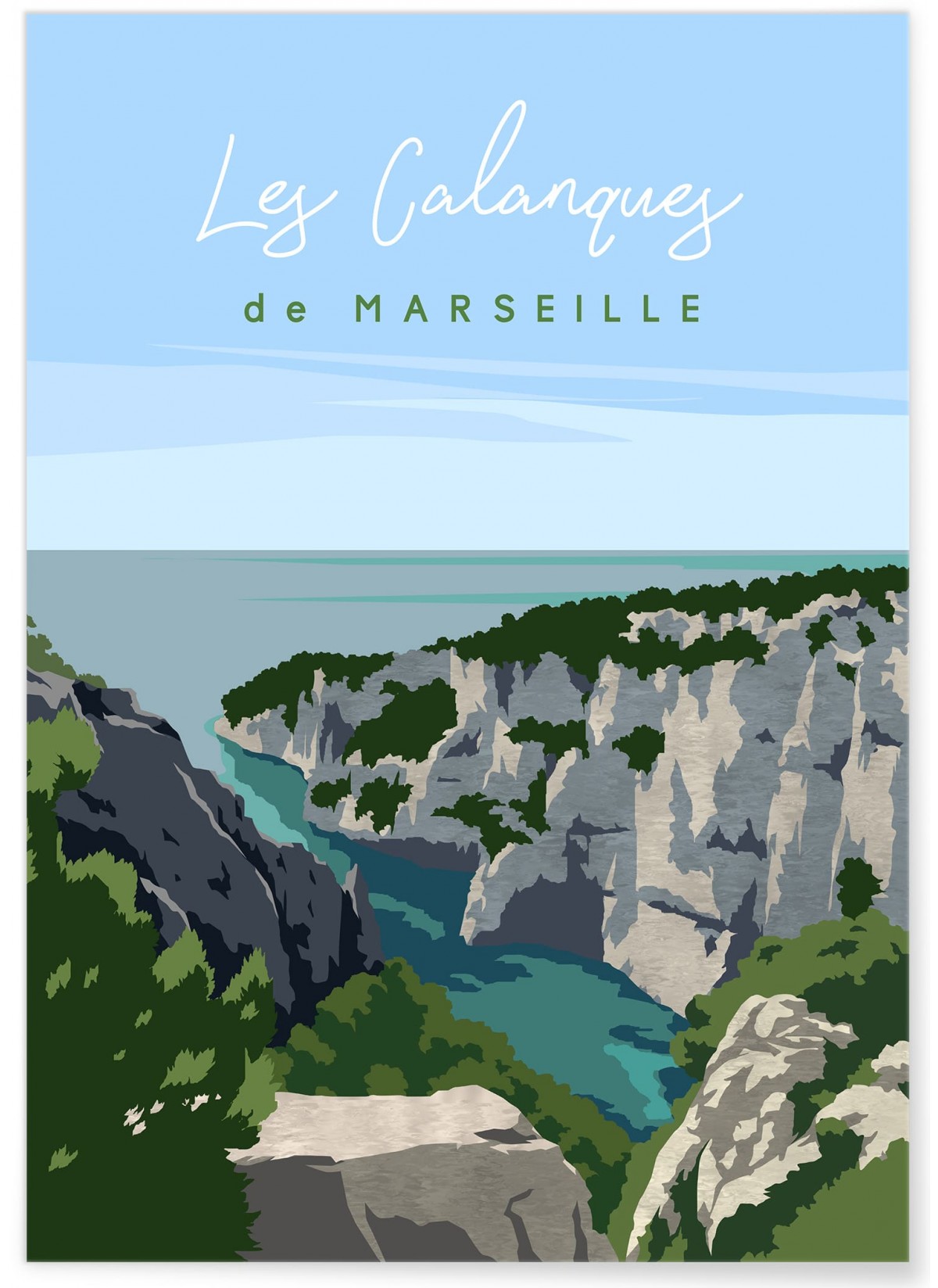 Affiche Les Calanques de Marseille, L'AFFICHERIE