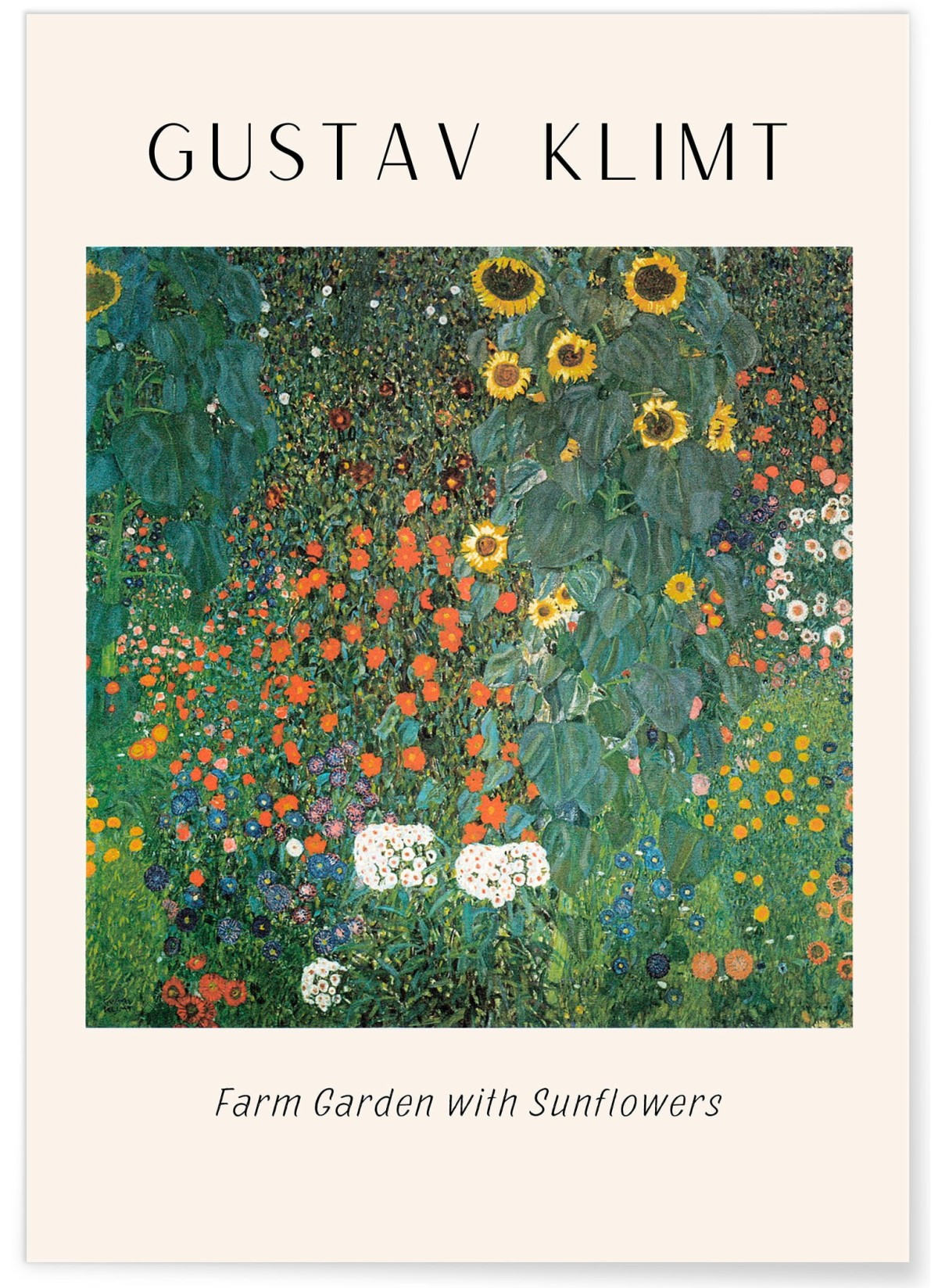 Affiche Gustav Klimt « Farm Garden with Sunflowers », L'AFFICHERIE
