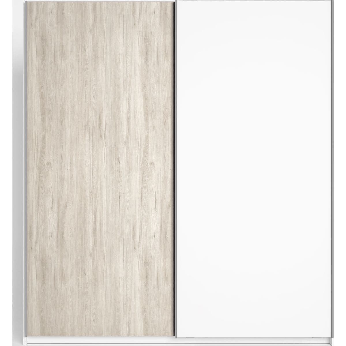 Armoire 2 portes en pin massif blanc - Connect - Homifab