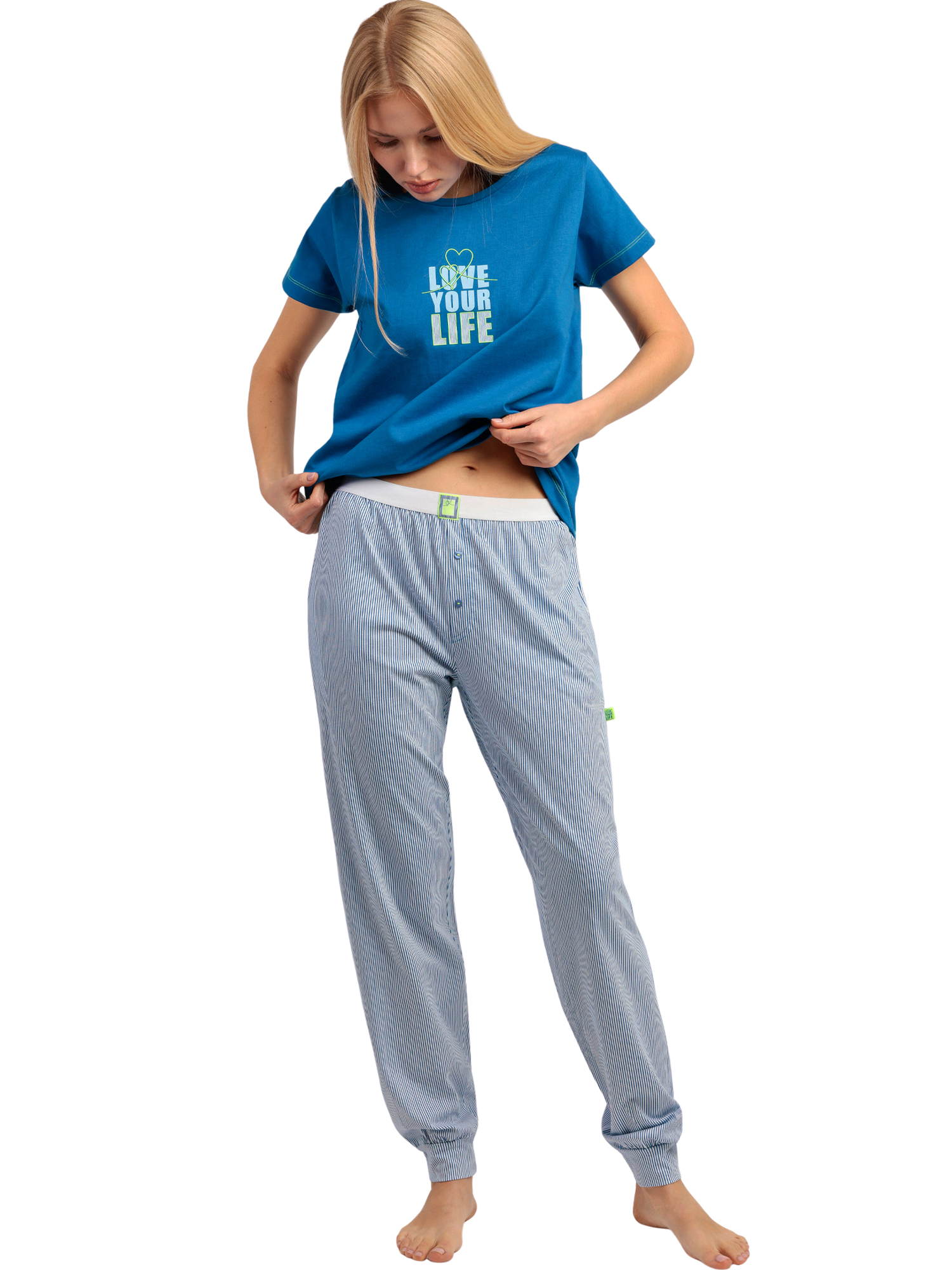 Pyjama pantalon t-shirt Love Your Life, ADMAS