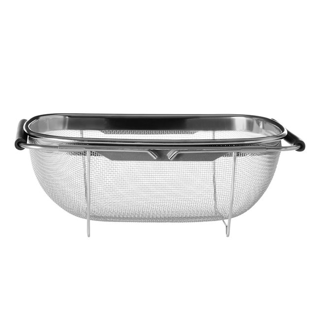 Over Sink Expandable Drainer in Stainless Steel, silver-coloured, SO'HOME