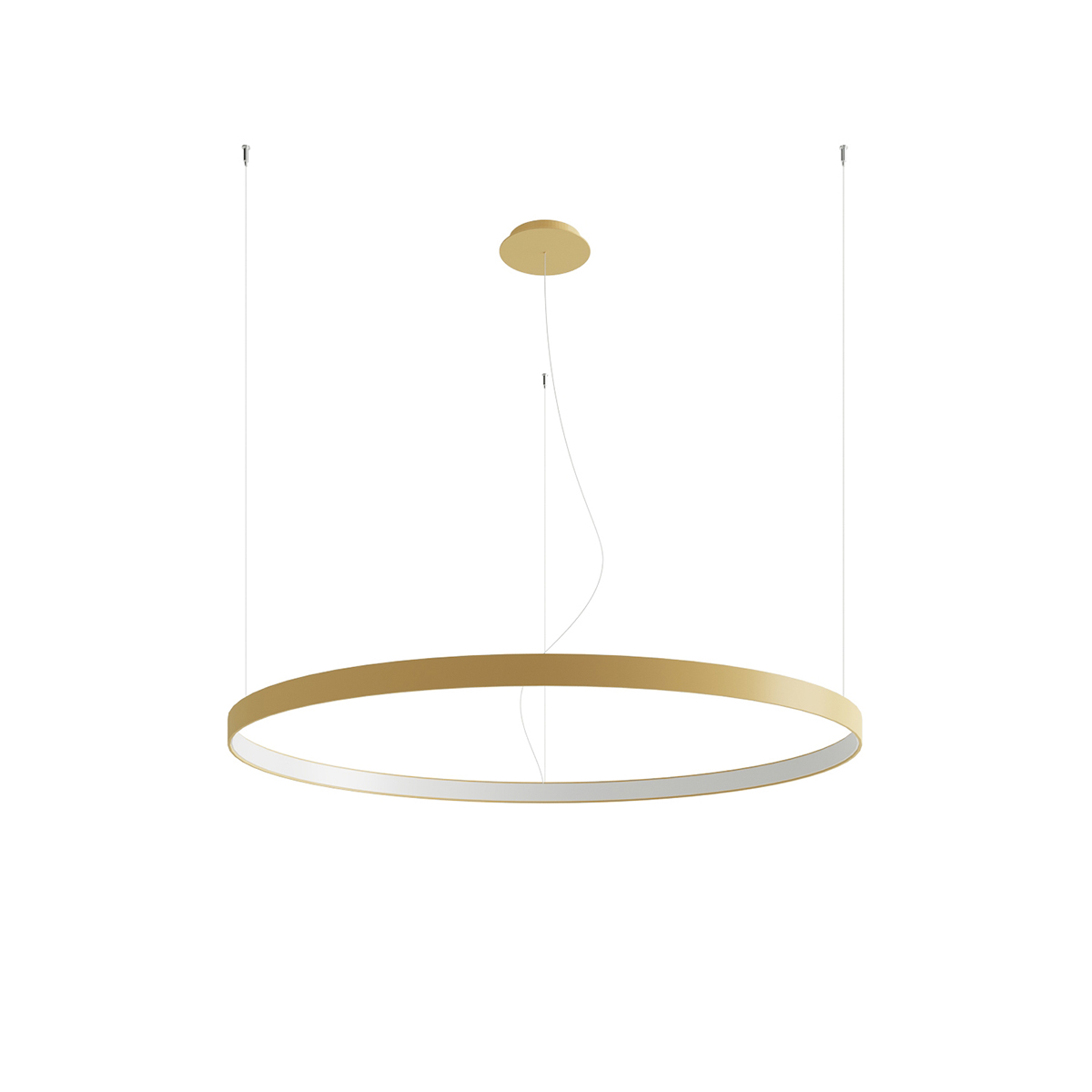 Lustre Aluminium Doré LED 1 Rio, EDEN