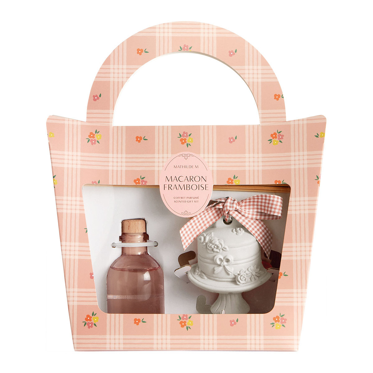 Coffret diffuseur de parfum et décor Gourmandises d'Été - MACARON FRAMBOISE, MATHILDE M