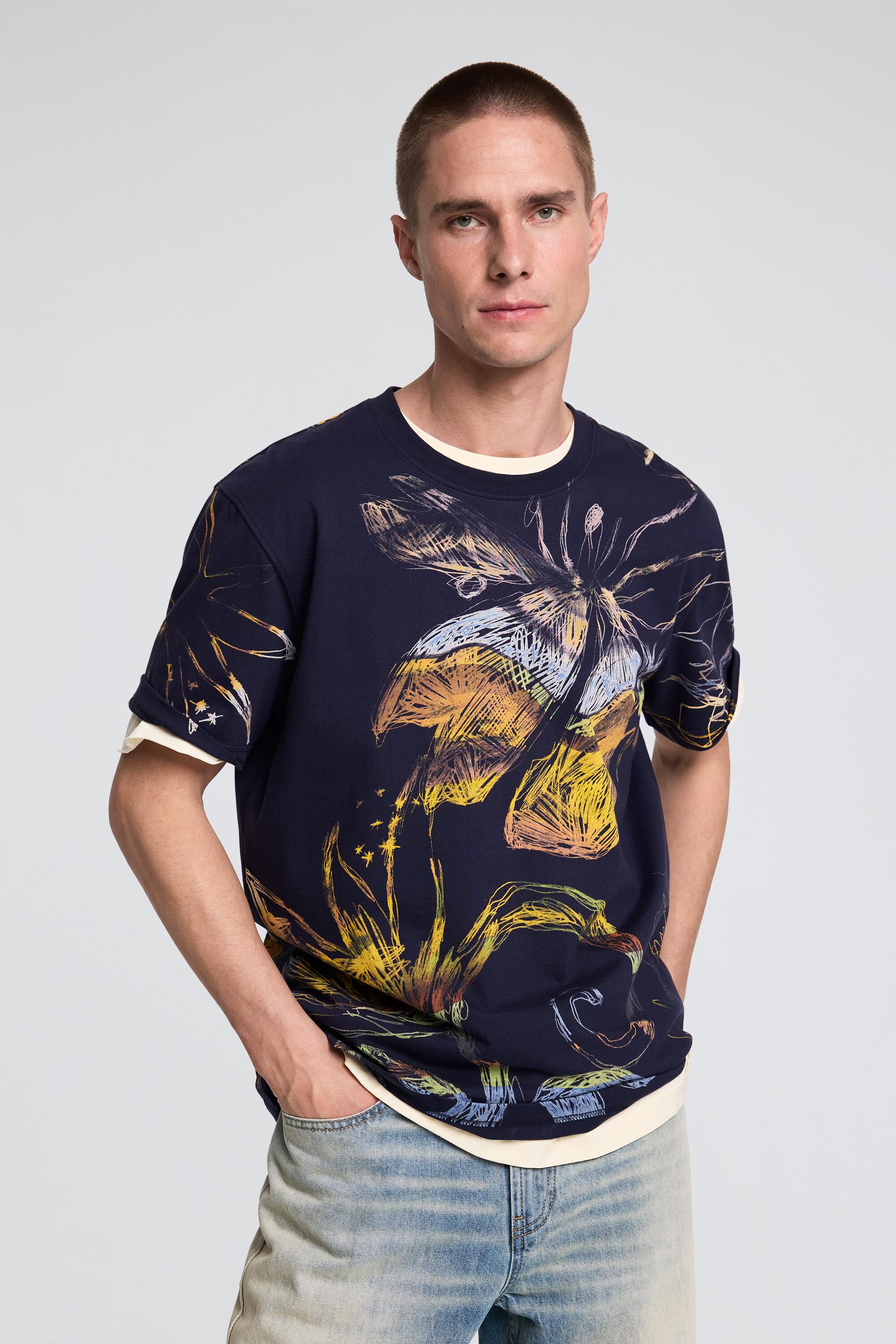 T-shirt à motif organique, DESIGUAL