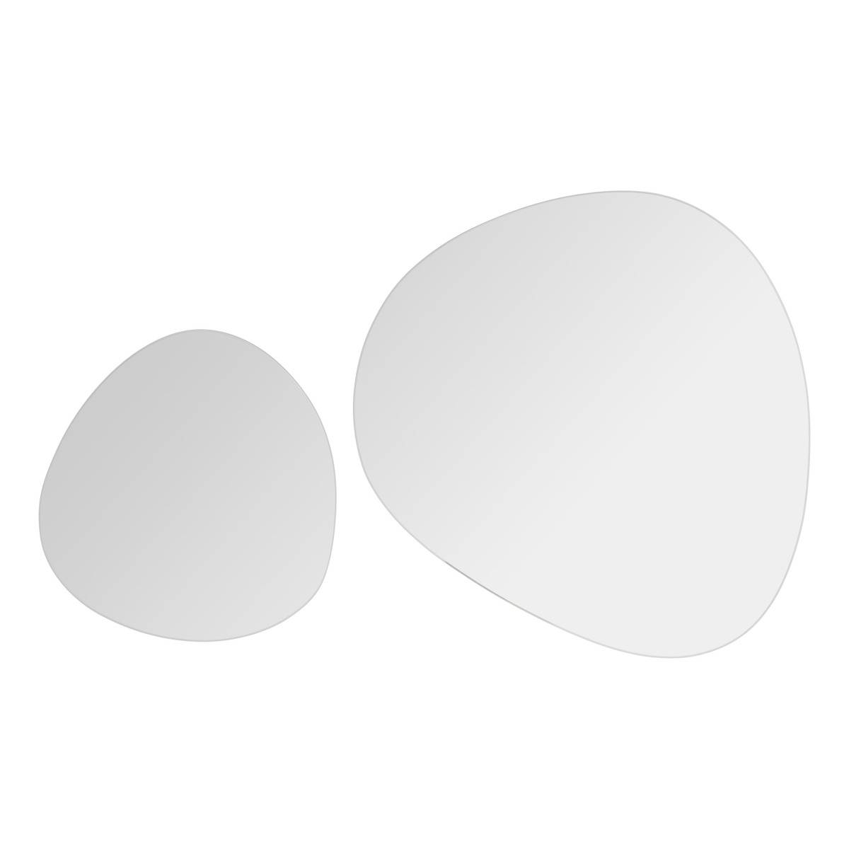 Lot de 2 miroirs adhésifs formes galets 20/30cm MIROIR, 5FIVE SIMPLY SMART