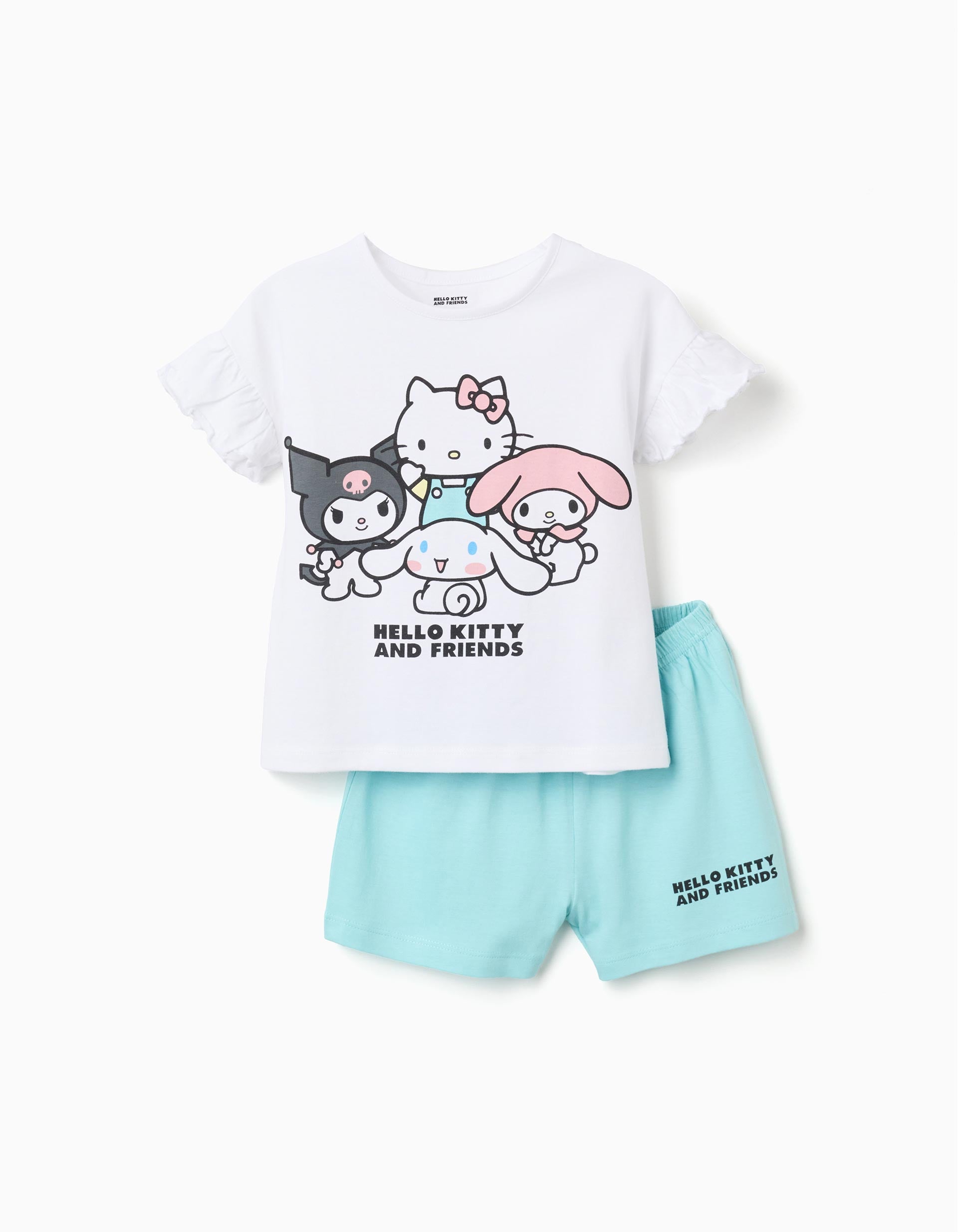 Pyjama à manches courtes en coton avec imprimé Hello Kitty, ZIPPY