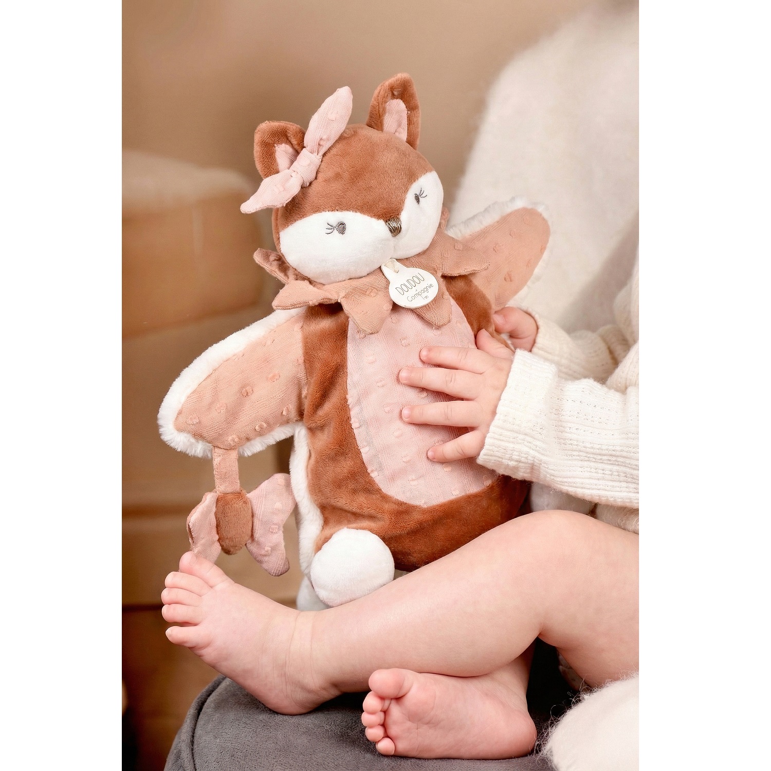 Toyandona – Marionnette à Main Renard En Peluche – Jouet Interactif Pour Enfants – 26 X 22 Cm