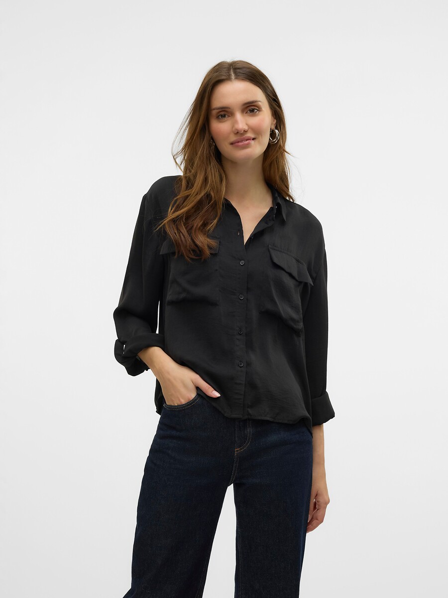 Chemise fluide 2 poches plaquées, VERO MODA