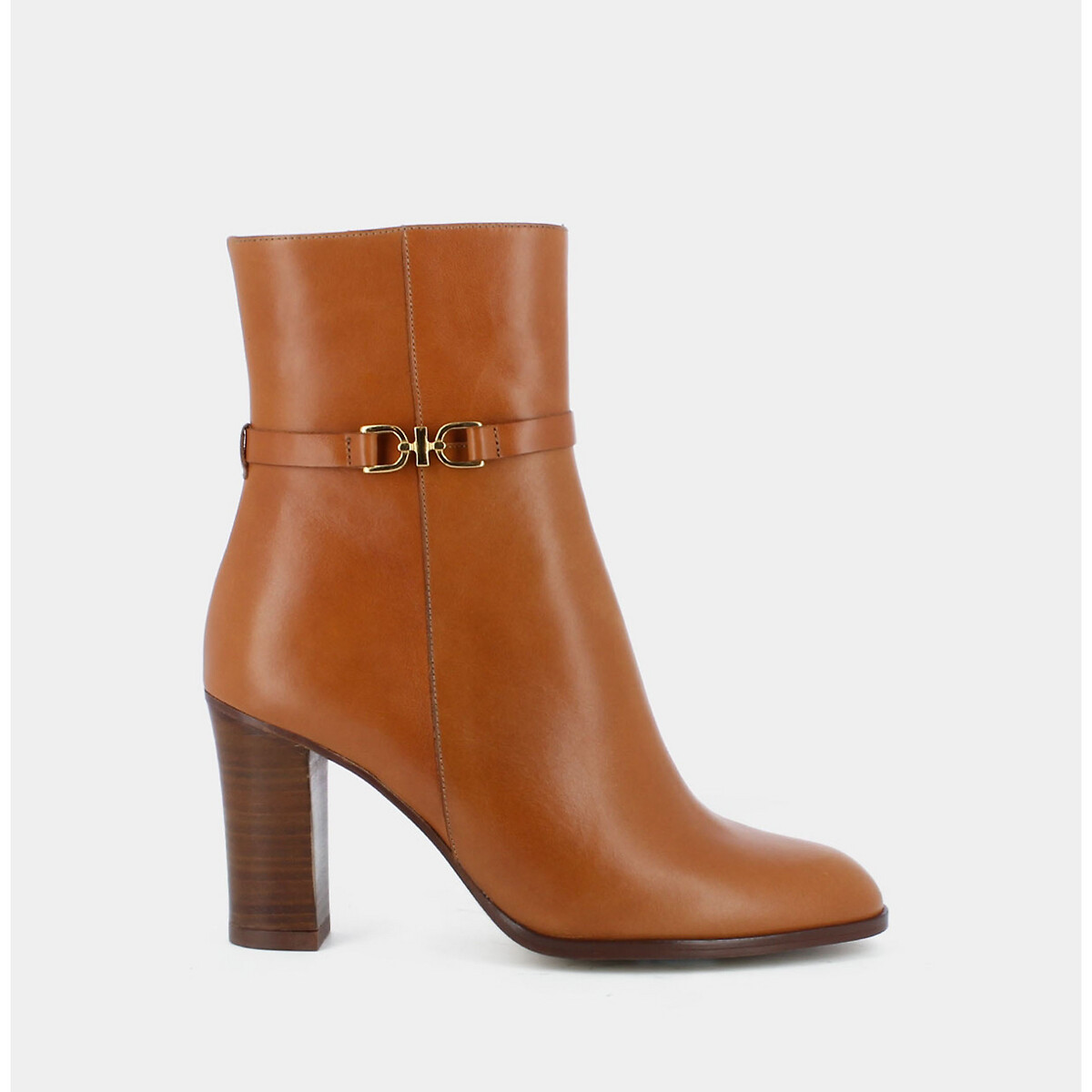 Dioniso leather heeled ankle boots, camel, Jonak | La Redoute