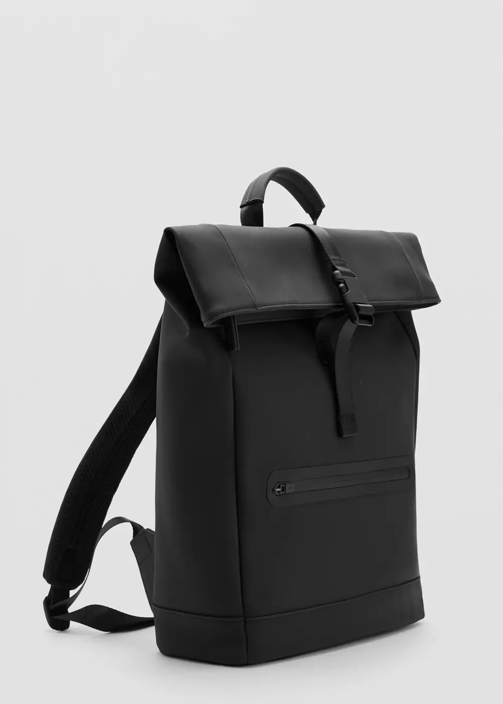 Sac à dos enduit avec fermeture à rabat, MANGO MAN
