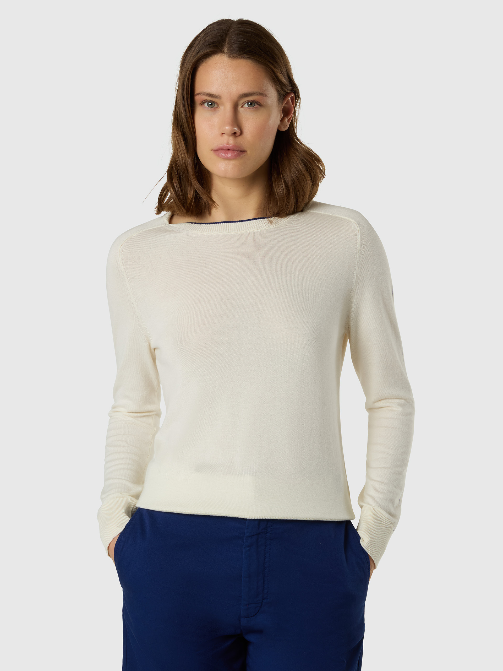 Pull à col rond en viscose en coton, NORTH SAILS