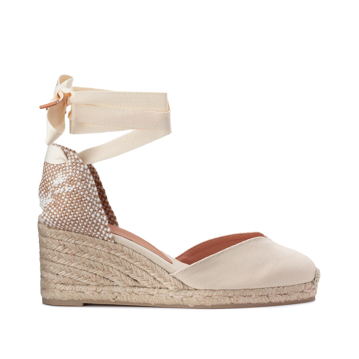 Espadrillas con zeppa in cotone chiara beige Castaner | La Redoute
