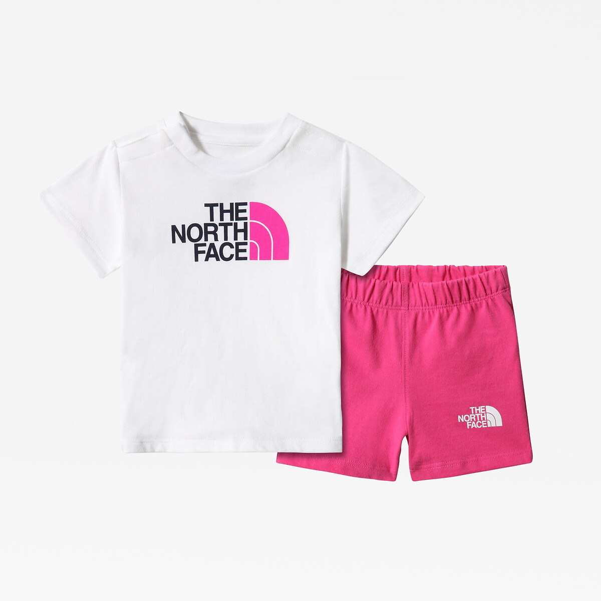 north face t shirt and shorts set