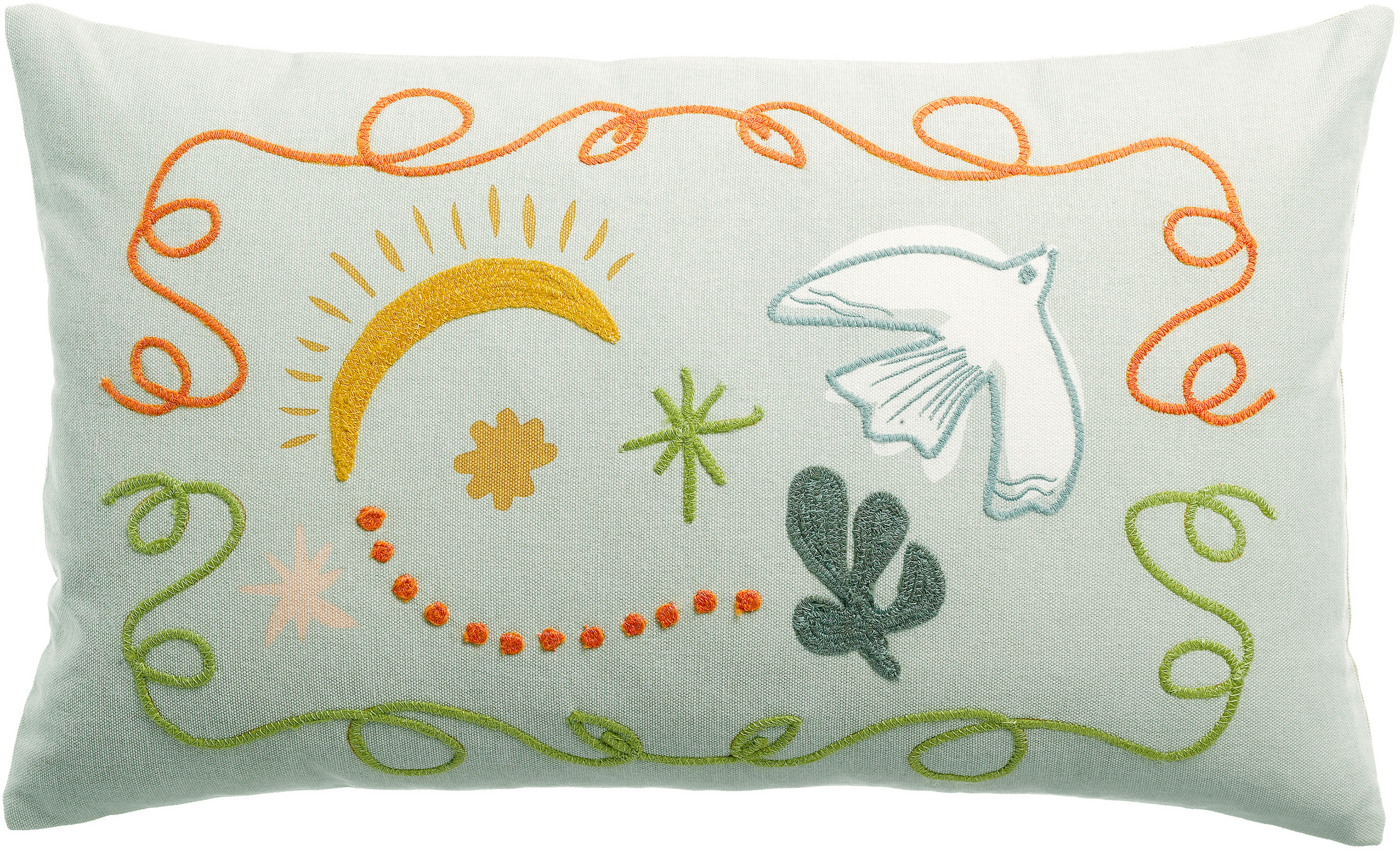 Coussin brodé Esquisse Boréale, EDEN
