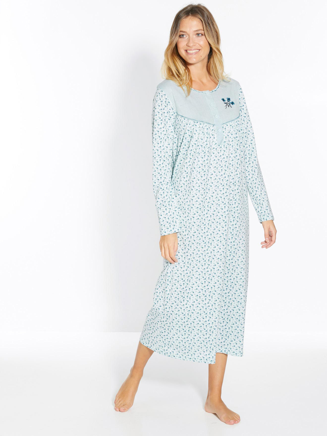 Lot de 2 chemises de nuit manches longue, DAXON