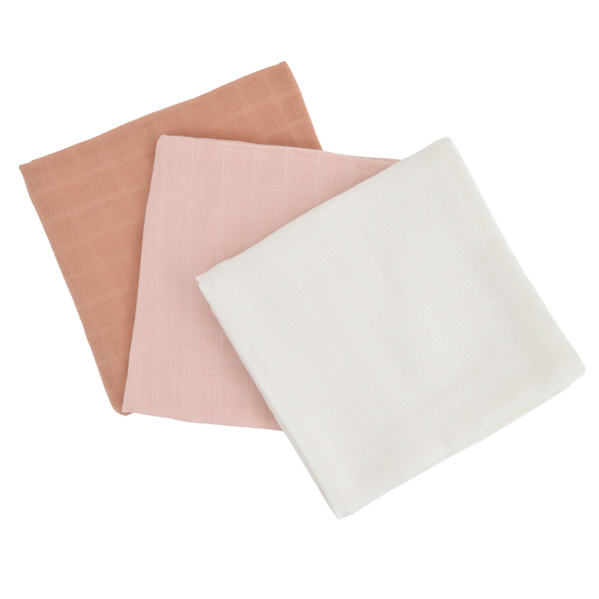 Lot de 3 langes en mousseline l 70x70cm l Poires