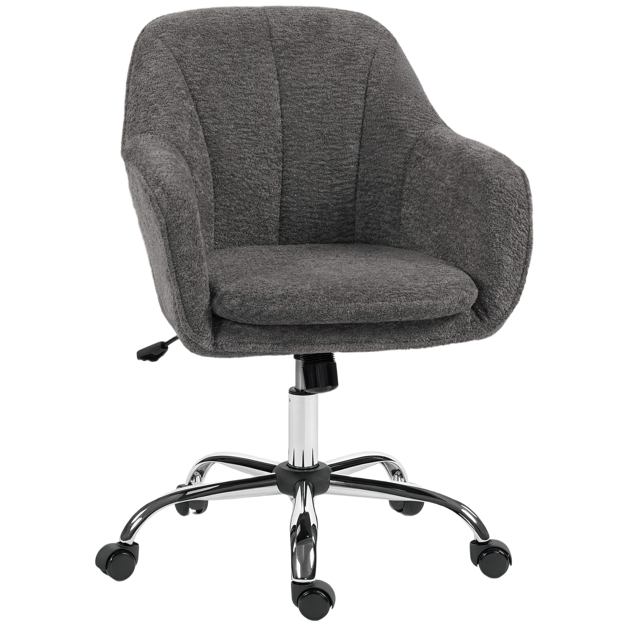 Chaise de bureau Flanelle neige (100 %, HOMCOM