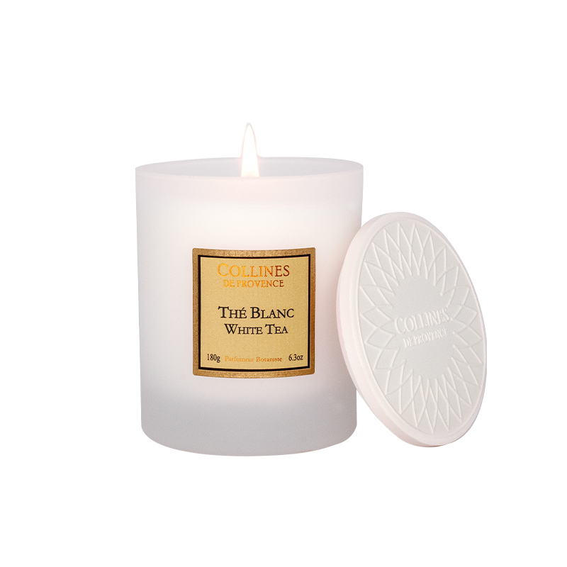 Bougie Parfumée Cire Végétale THÉ BLANC, COLLINES DE PROVENCE