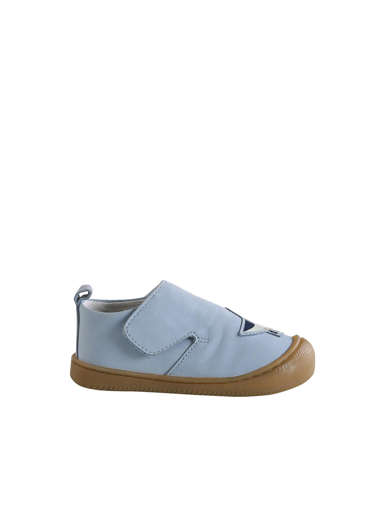Chaussons scratchés en cuir souple, VERTBAUDET