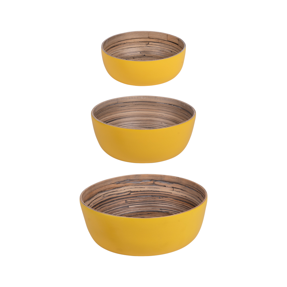 Set de 3 saladiers Bambou  s 30 cm 25 cm 20 cm, TABLE PASSION