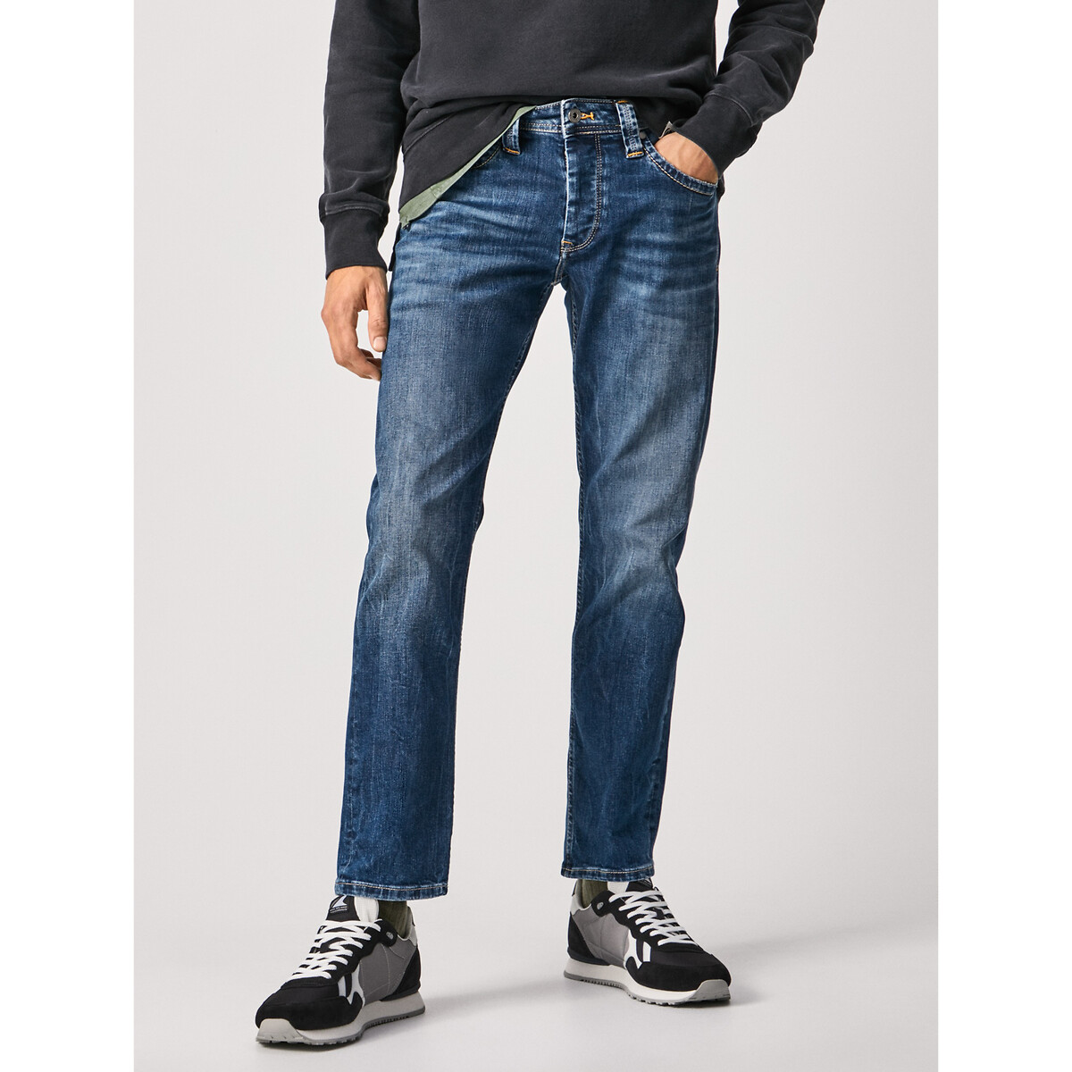 La Redoute Homme Vêtements Pantalons & Jeans Jeans Baggy & Large Jean Fuselé Taille Moyenne 3301 
