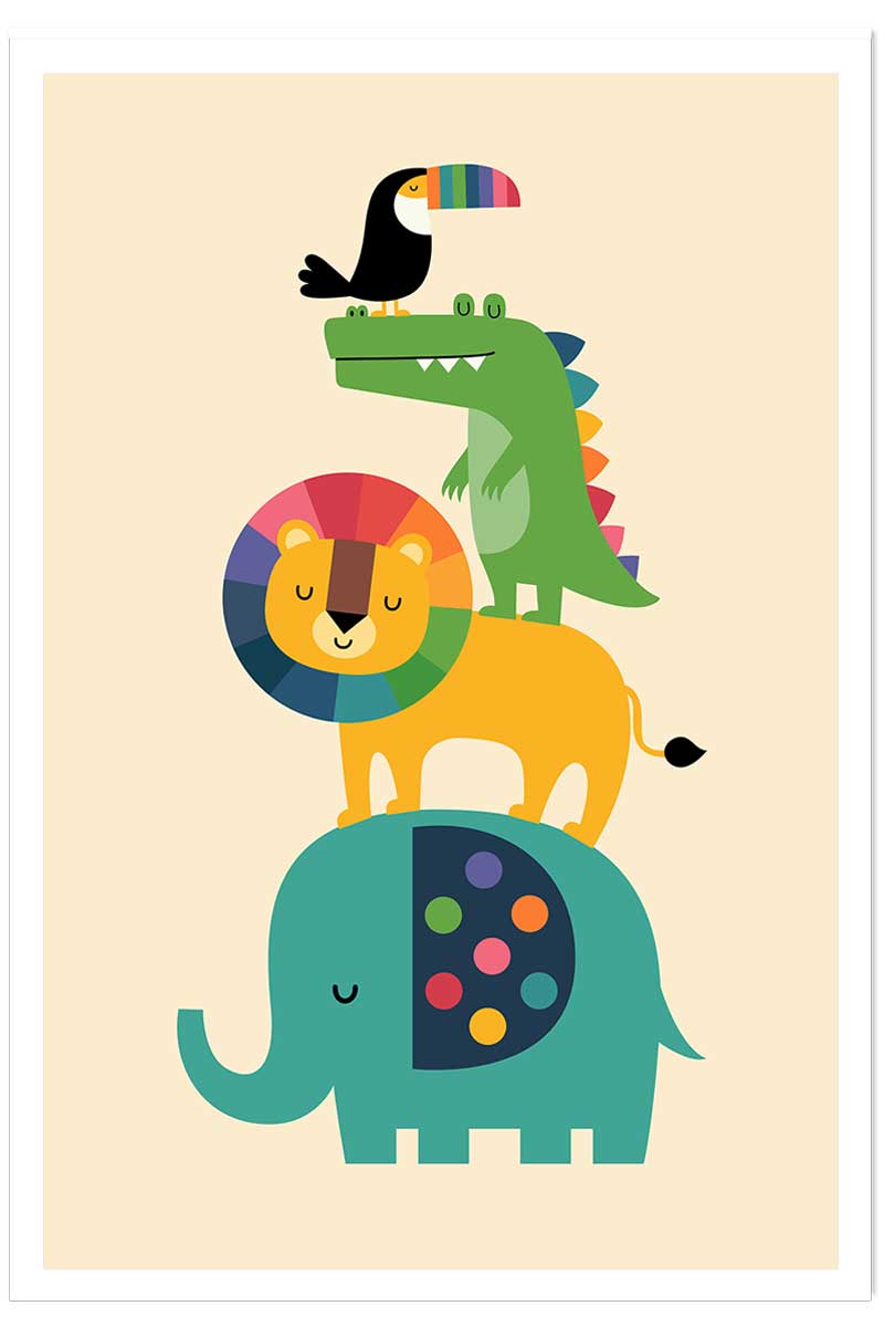 Affiche enfant totem des amis, HEXOA