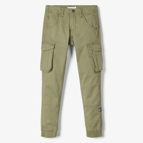 Organic cotton cargo trousers, 6-14 years Name It