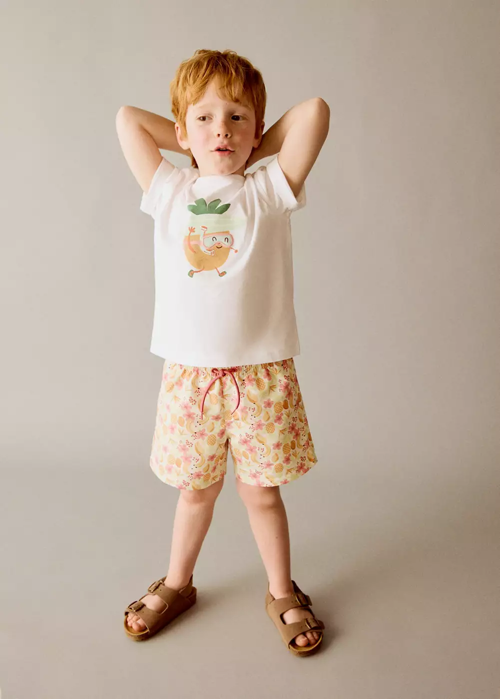 Maillot de bain imprimé fruits, MANGO BABY