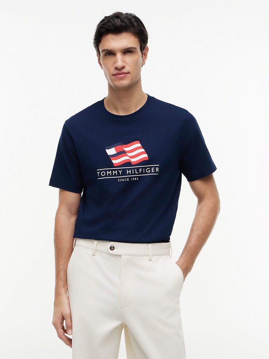 T-shirt manches courtes drapeau AMERICANA, TOMMY HILFIGER