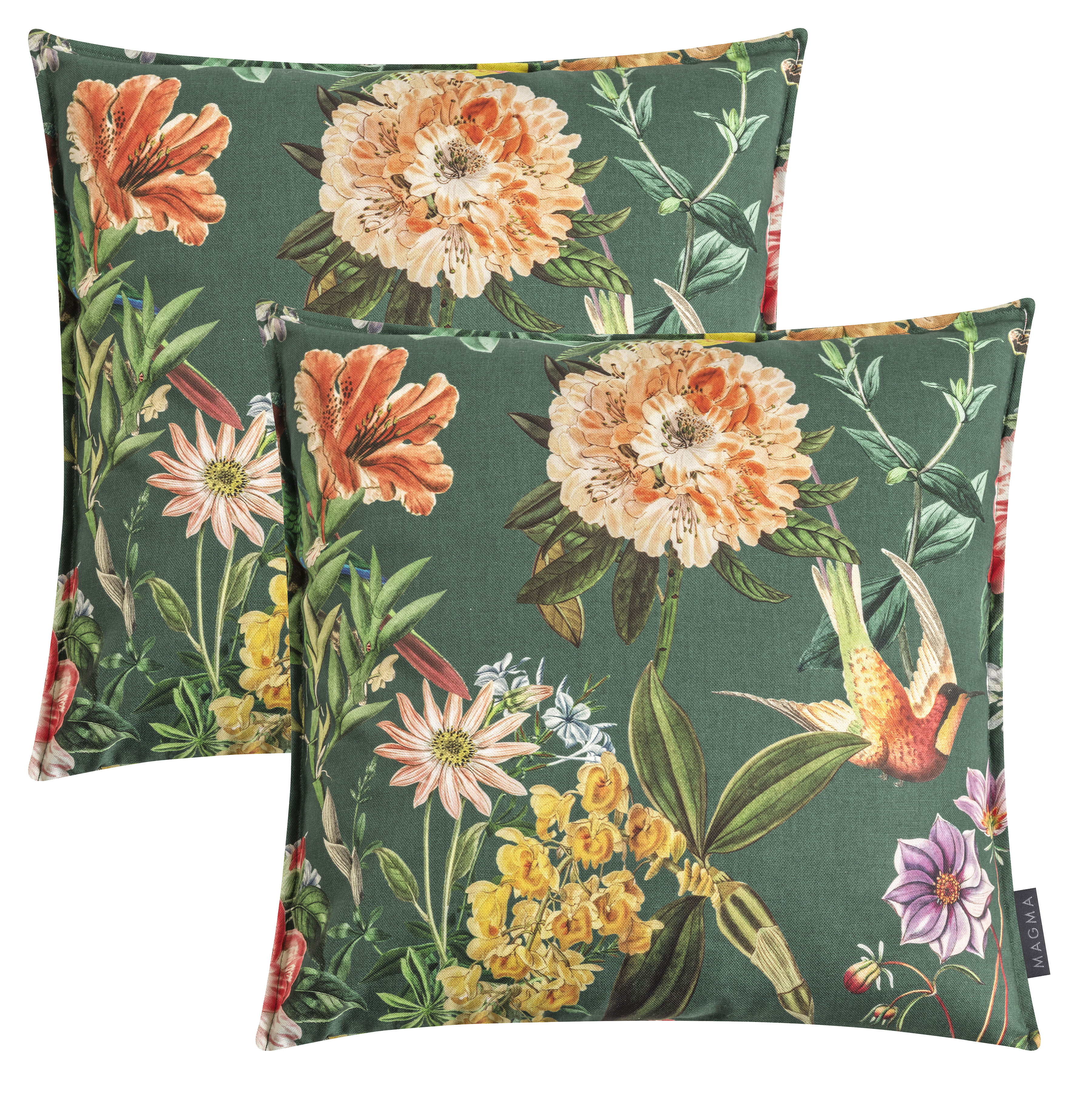 Lot de 2 housses de coussin motif floral imprimé AURELIA, MAGMA HEIMTEX