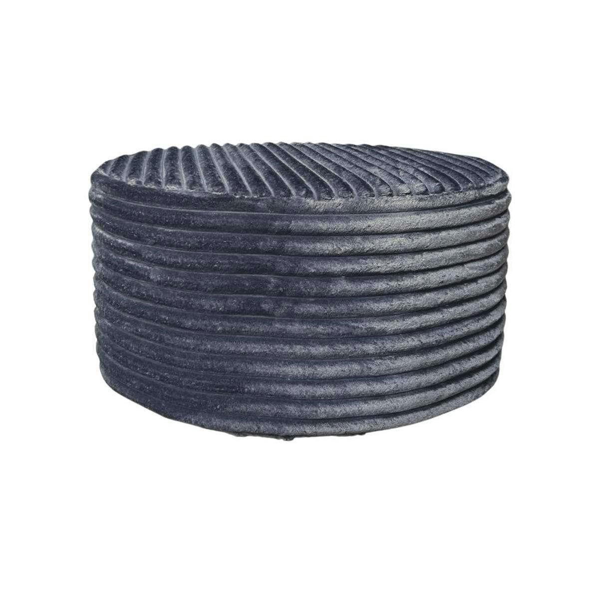 Pouf rond en tissu doux RIVOLI, PIER IMPORT